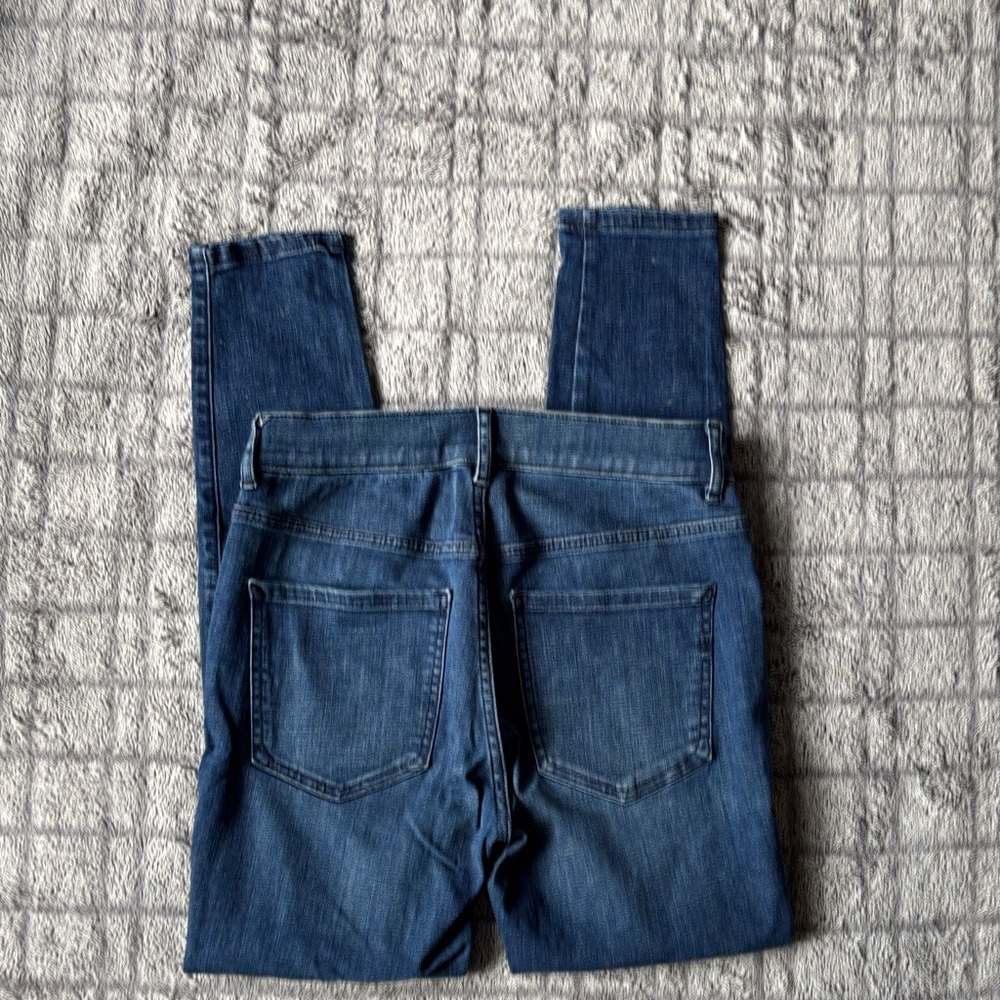 Express High Rise Dark Blue Jeans - Picture 5 of 5